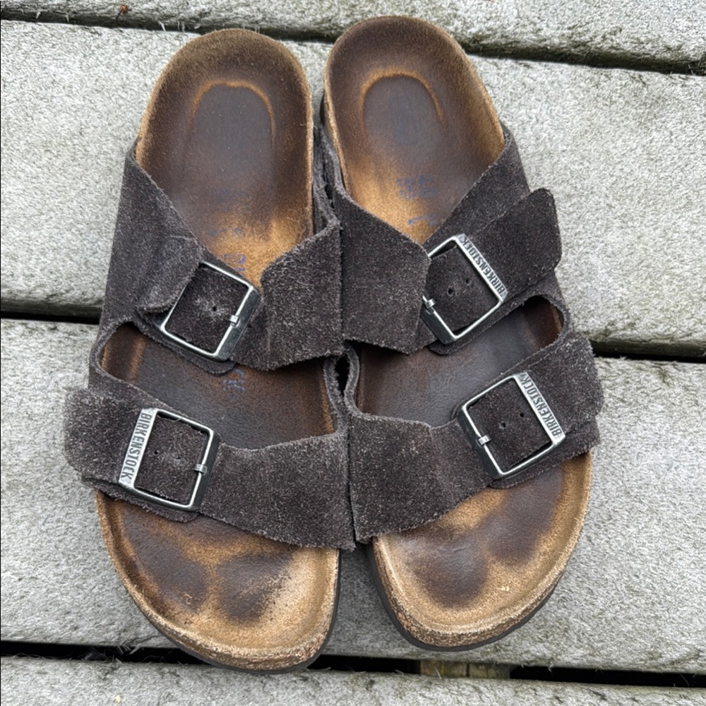 Birkenstock Gray Suede Sandals